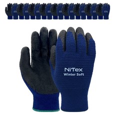 NiTex 冬季柔軟 NBR 塗層手套 雙手穿戴組 M