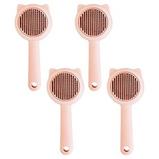 요런개 반려동물 귀여운 디자인 빗 ONE SIZE, 03 핑크, 4개