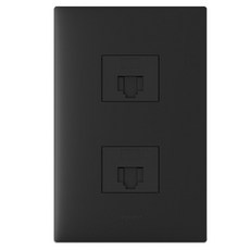 Legrand 羅格朗 Apella SIMPLE 1孔用 8P+8P 嵌入式模組 黑色, 1個