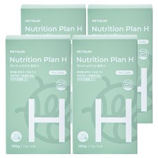 펫누리 고양이 뉴트리션 플랜 H 15p, 4개, 헤어볼, 180g