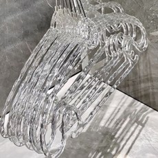 Soul Baekseo 防肩角室內裝潢西裝襯衫壓克力衣架, 透明, 10個