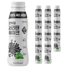 비단식당 한끼식사 단백질 서리태 쉐이크, 50g, 12개