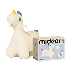 mideer 感統訓練跳跳馬 陽光小飛馬, 白色, 1個