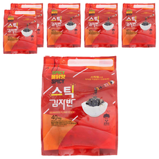 韓味不二 海苔酥 辣味 隨手包 40包, 400g, 6袋