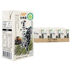 新北市農會 台灣產 產銷履歷100%黑豆奶, 24個, 250ml