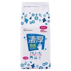 IRIS OHYAMA 愛麗思歐雅瑪 除菌極厚濕紙巾酒精型補充包 WTT-65A 65張, 1套, 1個裝, 5g