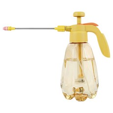지앤와이 가드닝 손이편한 투명 자동 압축 분무기 1.5L + 롱 노즐 세트, 옐로우, 1세트