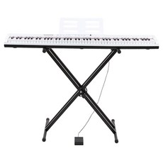 디에스뮤직 해머 88건반 전자 디지털 피아노 DS-88026 + 스탠드 + 서스테인 페달 세트, DS-880, 화이트, 1개 DS-880, 화이트, 1개