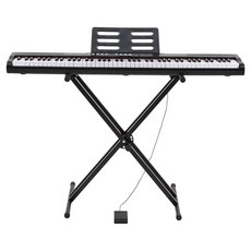 디에스뮤직 해머 88건반 전자 디지털 피아노 DS-88026 + 스탠드 + 서스테인 페달 세트, DS-880, 블랙, 1개