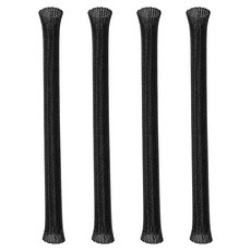 AHOYE TPE網式整線器/線材整理電線收納保護套4件組, 黑色, 1套