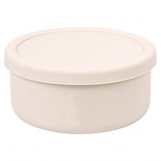 日本 FOREVER 矽膠圓型保鮮盒 700ml, 米色, 1個