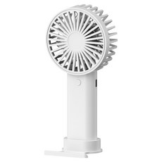 가드데이 무선 충전식 3단 조절 핸디형 탁상용 미니 휴대용선풍기 2500mAh, White, PR-FAN250 White, PR-FAN250