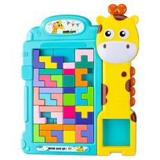 토이토 테트리스 블록 쌓기 퍼즐 기린, 기린 블루, 1개, 블루, 40피스 기린 블루, 1개, 블루, 40피스
