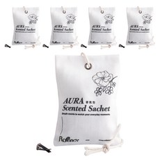 Rofancy 洛帆晞 AURA 香氛包5件組 木質沉穩, 50g, 1套, 檀香 + 雪松木琥珀 + 花梨木 + 琥珀烏木 + 黑鴉片