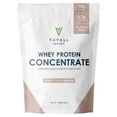 TRYALL IMPACT 濃縮乳清蛋白 純粹拿鐵風味, 500g, 1包