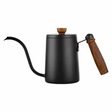 Q.M.P 鍋太后 304不鏽鋼職人極細口不鏽鋼手沖壺 黑色, 1個, 單品, 600ml