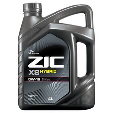 지크 X8 0W-16 하이브리드 엔진오일, 1개, 0w16, 4L