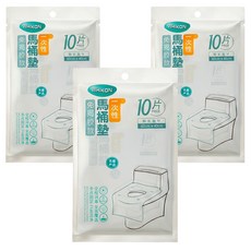 HIKARI 日光生活 防水型一次性馬桶墊 R785-10 10片 3套, 藍色 + 白色