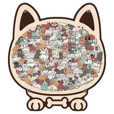 토이토 인테리어 받침대 넘버링 동물 원목 퍼즐, 1개, 강아지 1개, 강아지