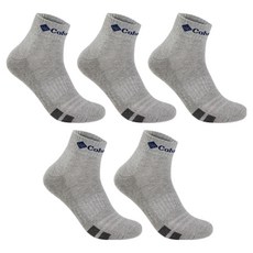 컬럼비아 남성용 바닥 빅투선 파일 단목양말, 그레이, 5개