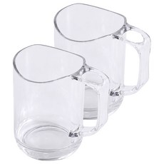AHOYE 簡約漱口杯2件組, 透明色, 1套