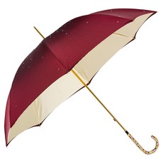 PASOTTI 女性奢華雙層佈施華洛世奇黃銅手動雨傘 WX4S1K94