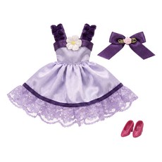 TAKARA TOMY Licca 莉卡娃娃 洋裝組 LA29845, 甜心葡萄花朵, 1套
