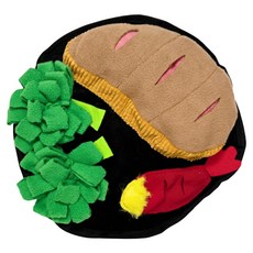CAPTAIN MAO 毛班長 paipet 食物狗玩具 食物嗅聞墊, 牛排餐 黑色, 1個
