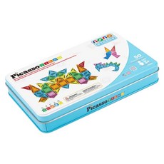 PicassoTILES 畢卡索 建築系列 奈米磁性拼搭積木旅行組 PN02 50片, 彩色, 1套