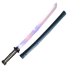 토이토 나이트 LED 사무라이 무사도 장난감칼, 1개, 블랙 1개, 블랙