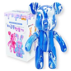Toyto DIY 倒流畫藝術套組 流體熊, 03 白色 + 天藍色 + 藍色, 1套