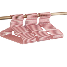 ROI Life 防滑家用掛鉤式衣架 小型 29cm, 粉紅色, 30個