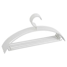 ROI Life 無痕半圓形防滑衣架 40.5cm, 白色, 30個