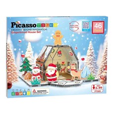 PicassoTILES 畢卡索 磁性薑餅屋主題積木組 46p PTQ09, 節慶款, 1個