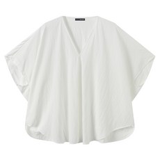 보니스팍스 루즈핏 브이넥 블라우스 XQ2BA013L0