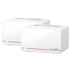 Mercusys 水星 Wi-Fi 7 BE6500 2.5Gbps 雙頻真Mesh路由器2件組, 1套, Halo H37BE(2-pack)