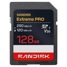 SanDisk 晟碟 Extreme PRO SDXC U3 記憶卡 UHS-I V30 讀取 250MB/s 寫入 120MB/s, 1個, 128GB