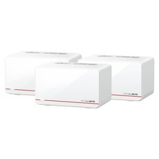 Mercusys 水星 Wi-Fi 7 BE6500 2.5Gbps 雙頻真Mesh路由器3件組, 1套, Halo H37BE(3-pack)