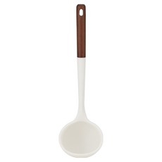 발룬피니 아르보르 플래티넘 실리콘 우드핸들 국자, 아이보리, 1개