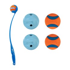 Chuckit Classic 發射器6件組 發射器 + 網球 + 耐咬球 2個 + 風哨球 2個, 混和顏色, 1套