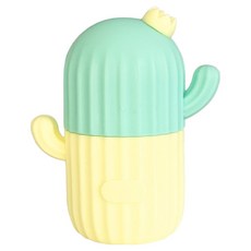 트레오바 휴대용 페이스 아이스 트레이, 연두 얼음 격자 선인장, 1개
