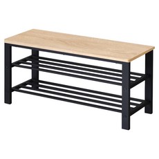 HOPMA 合馬家具 百搭風格多功能穿鞋椅 C-S800PMS, 淺橡木, 2層