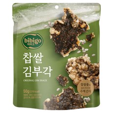 비비고 국산 찹쌀로 더 바삭한 수제 찹쌀 김부각, 50g, 1개