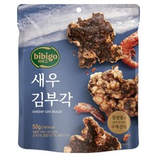비비고 국산 찹쌀로 더 바삭한 수제 새우 김부각, 50g, 1개