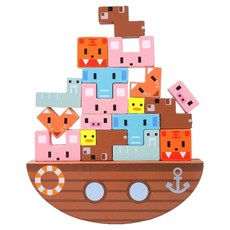 Toyto 動物俄羅斯方塊疊疊樂桌遊 動物積木堆疊平衡遊戲, 1個