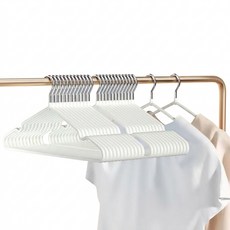 ROI Life 防滑掛鉤型衣架 強化型 40cm, 白色, 20個