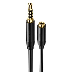 DTAudio 3.5mm音源延長線 公對母 1M, 黑色, 1個, P4-LINE-B2