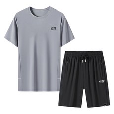 JEEP SPIRIT 男女通用涼感透氣短袖上衣 短褲
