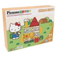 PicassoTILES 畢卡索 三麗鷗系列 軌道彩繪磁力片 56片, Hello Kitty, 1個
