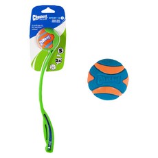 Chuckit Sport發射器 網球 + 嗶嗶球套組 14吋, 橘色 + 藍色 + 綠色, 1套